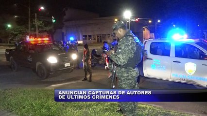 Anuncian capturas de autores de ultimos crimenes