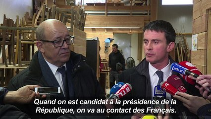 Manuel Valls en Bretagne soutenu par Jean-Yves Le Drian