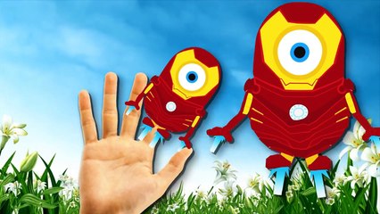 Скачать видео: Minions Ironman Cartoons Finger Family Children Nursery Rhymes | Minions Finger Family Rhymes