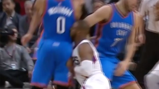 Russell Westbrook COLLISION with Chris Paul Causes Injury, CP3 BEATS UP a Chair