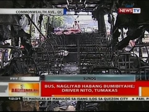 BT: Bus, nagliyab habang bumibiyahe; driver nito, tumakas