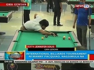 International billiards tournament ni Manny Pacquiao, nagsimula na