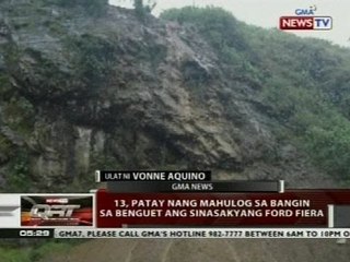 13, patay nang mahulog sa bangin sa Benguet ang sinasakyang Ford Fiera