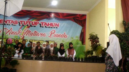Hapalan 1 tercapai Pentas Tutup Tahun Anak TK dan Paud