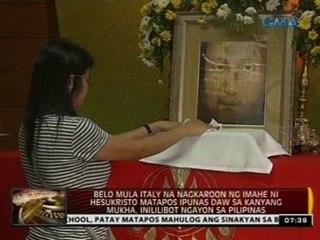 24 Oras: Belo mula Italy na mayroong imahe raw ni Kristo, inililibot ngayon sa Pilipinas