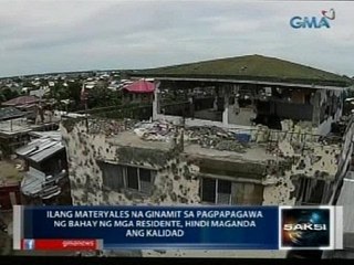 Ilang materyales na ginamit sa pagpapagawa ng bahay sa Zamboanga, 'di maganda ang kalidad