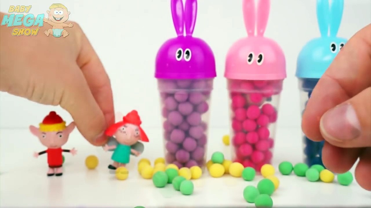 Ben and Holly Little Kingdom Play Doh Cups Surprise Toys Learn Colours for Children