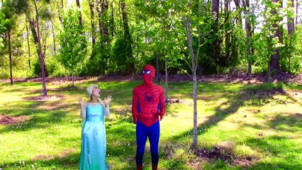 Spiderman Mermaid Elsa vs Mermaid Joker w/ Maleficent superhero in real life