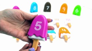 Best Learning Video for Kids- Teach Numbers 1 to 10 Toy Ice Cream Popsicles! Fun Preschool Learning!