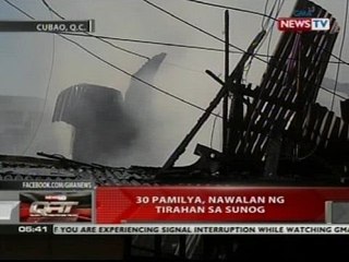QRT: 30 pamilya, nawalan ng tirahan sa sunog