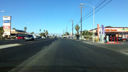 Driving somewhere in Las Vegas and making comments about it.