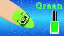 Learn Colors with Surprise Nail Art Designs Angry Birds Colours to Children Toddlers Kids Play Video