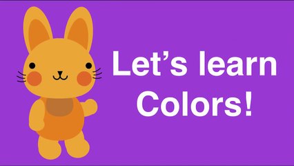 Learn colors with cute bunny and pencils learning animation for children