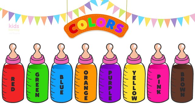 Learning Colors with 3D Colour Liquids Baby Bottles Toys Inside Bottles for Babies Kids