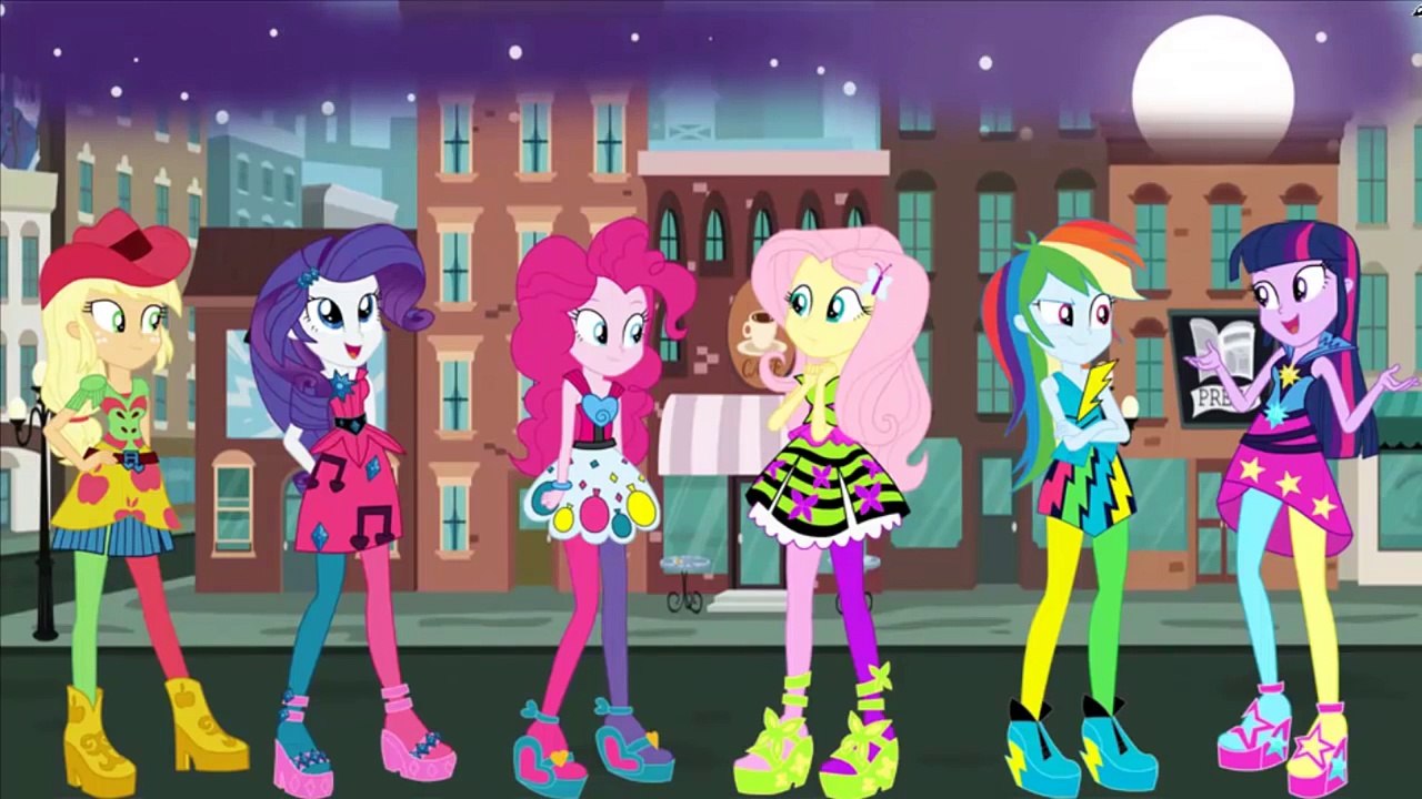 Equestria Girls My Little Pony Transforms into Crytal and Demon Forms - MLP Color Change Video