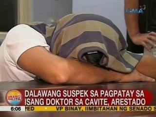 UB: Dalawang suspek sa pagpatay sa isang doktor sa Cavite, arestado