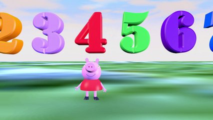 Peppa pig los numeros en espanol - videos infantil español - los números - aprender a contar