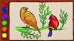 #9  Coloring pages with birds   Learning colors for toddlers   Kid's Colors