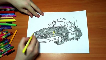 Cars New Coloring Pages for Kids Colors Coloring colored markers felt pens pencils