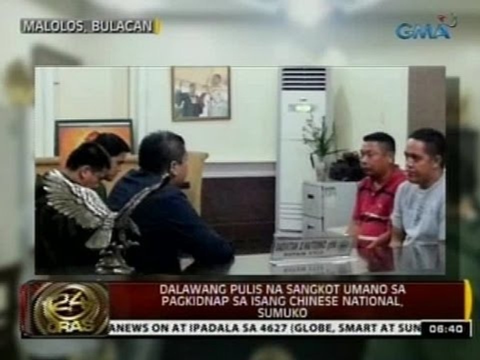 Dalawang pulis na sangkot umano sa pag-kidnap sa isang Chinese national, sumuko