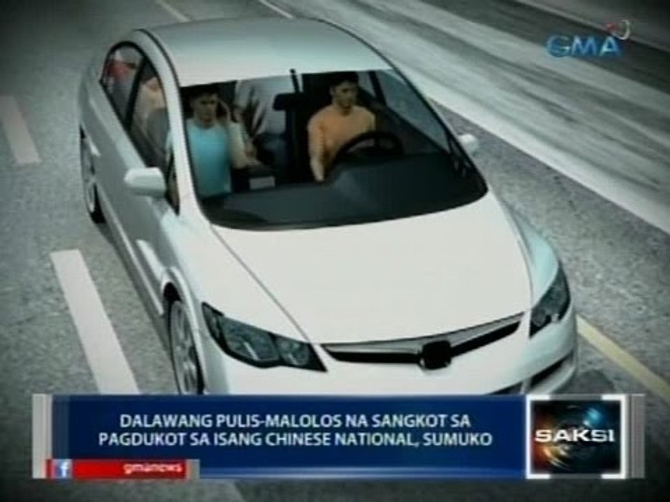 Saksi: Dalawang pulis-Malolos na sangkot umano sa pagdukot sa isang Tsino, sumuko