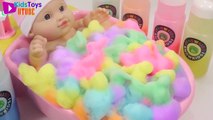 Kids Toys Utube - DIY Learn Colors Bubble How To Make 'Baby Doll Colors Bubble Paints Bath Time'