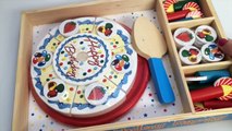Wooden Birthday Party Playset Melissa & Doug Toys Happy Birthday Cake Play Food Cooking Set