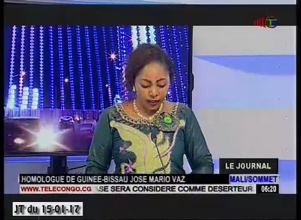 Journal de 20h TVCongo du dimanche 15 janvier 2017 -By Congo-Site