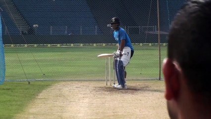 Angry Dhoni Hitting Big In The Nets For The 2nd ODI - India vs England 2017