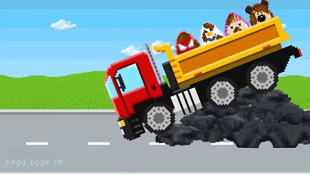 Masha and Bear Toy Surprise Eggs - JCB Truck Saves Spiderman SuperHero Surprise Eggs Video For Kids