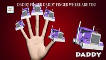 Monster Trucks for Children to Learn Finger Family Nursery Rhyme - Daddy Finger Song