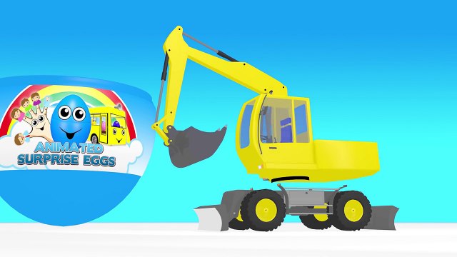 Excavator Digger 3D for Kids to Learn Colors & Numbers Surprise Eggs Colours Counting for Toddlers