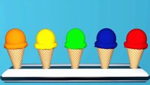 Learning Colors & Numbers with 3D Ice Cream Balls for Children, Kids Learning Videos