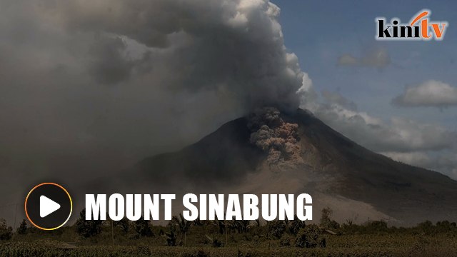 Indonesia's Sinabung volcano spews hot ash