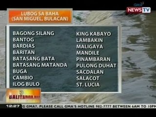 BT: 18 barangay sa San Miguel, Bulacan, lubog sa baha dahil sa pag-ulan