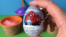Clay Slime Surprise Eggs Ice Cream Cups Surprise Toys | Disney Frozen Spiderman Hot Wheels