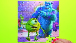 MONSTERS UNIVERSITY Disney Puzzle Games Rompecabezas Sullivan, Mike, Boo Kids Learning Toy