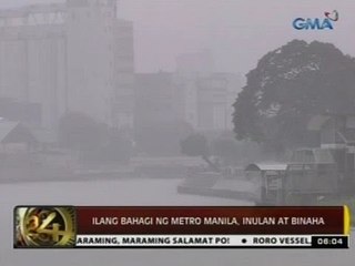 24 Oras: Ilang bahagi ng Metro Manila, inulan at binaha