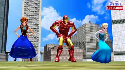 Frozen cartoon Finger family song | Ironman hulk Spiderman finger Family Nursery rhyme
