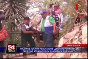 Santa Eulalia: rescatan a ancianos que quedaron atrapados tras huaicos