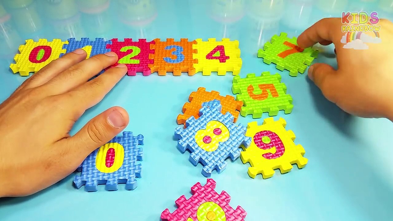 12345678910 Numbers Puzzle Foam 1 10 Numeros 123 Educational Video for Kids