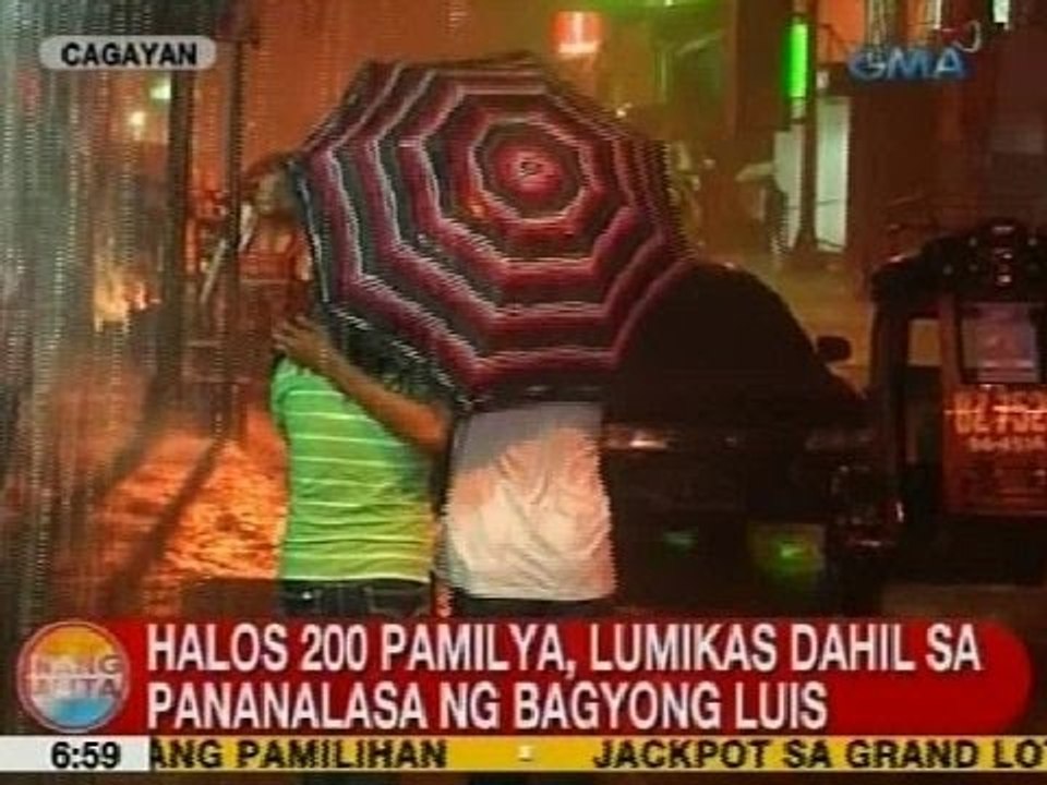 UB: Halos 200 pamilya sa Cagayan, lumikas dahil sa pananalasa ng Bagyong Luis