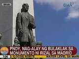 UB: PNoy, nag-alay ng bulaklak sa monumento ni Rizal sa Madrid, Spain