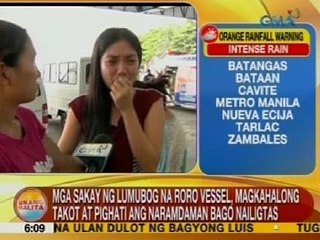 UB: Mga sakay ng lumubog na RORO vessel, magkahalong takot at pighati ang naramdaman bago nailigtas