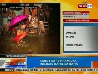 NTG: Aabot sa 179 pamilya sa Brgy. Bagong Silangan, QC, inilikas dahil sa baha
