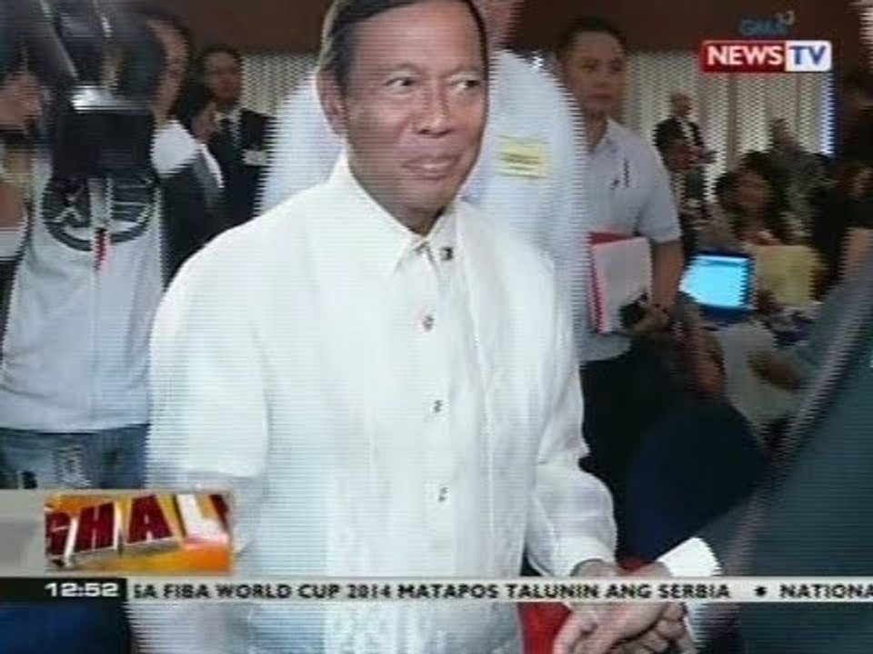 Pahayag ni VP Binay, para sagutin ang mga ibinabato sa kanyang isyu, ipinagpaliban