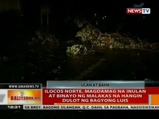BT: Ilocos Norte, magdamag na inulan at binayo ng malakas na hangin dulot ng bagyong Luis