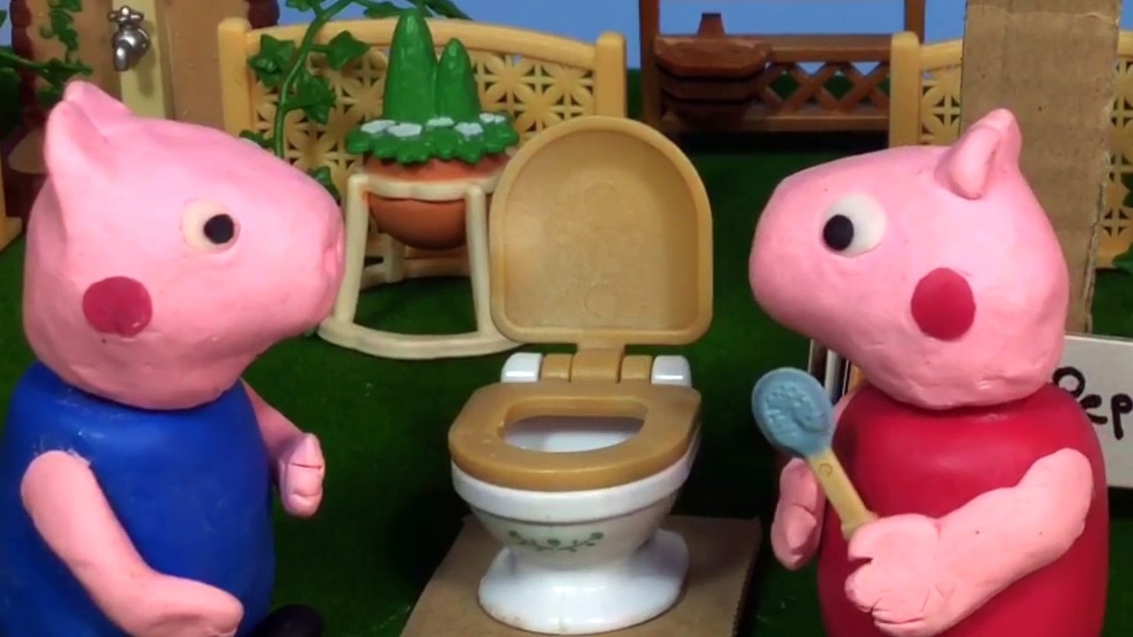Peppa Pig Play-Doh Potty Shop Toilet Training With Spider-Man Mummy and Daddy Pig