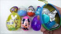10 Surprise Eggs Pokemon PEZ Peppa Pig Mickey Mouse Minions MLP Kinder