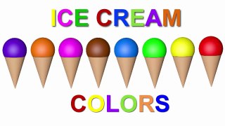 Learn Colors with Ice Cream! Teach Colours Baby Children Kids Learning Videos! Kids World